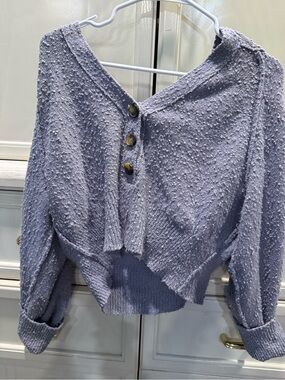 Free People Found My Friend top with hood. Gray in color.  XS